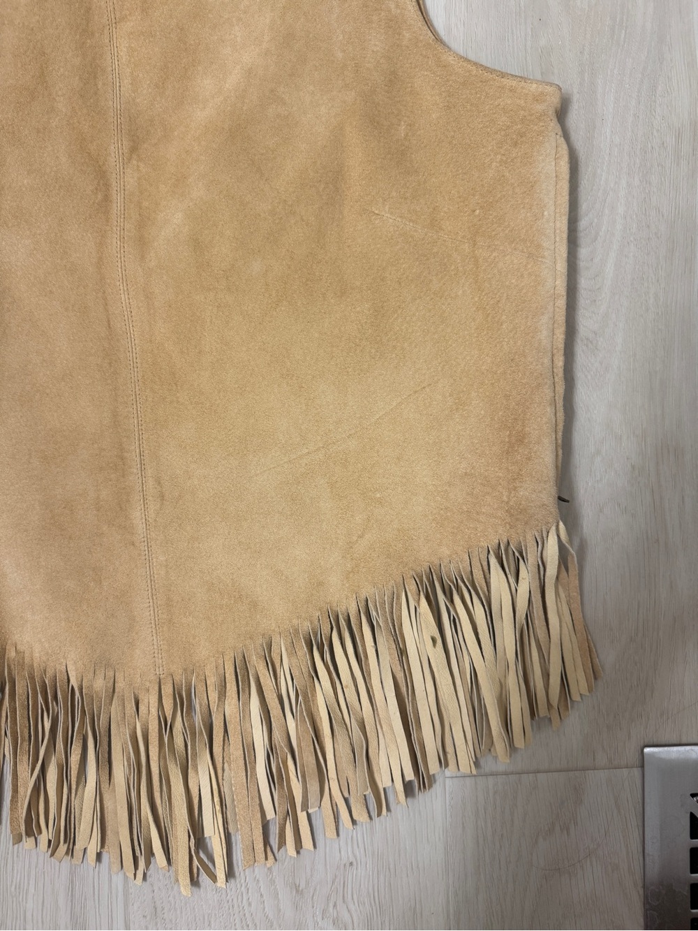 VTG 90s Telluride Clothing Co. Suede Fringe Vest Top Sz 10 Western Boho Festival - Picture 3 of 12